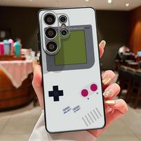 Retro Game Boy Camera Print Magnetic Phone Case For Samsung S26 S25 Ultra S24 Plus S23 FE S22 Ultra A55 A56 A17 A37 A57 5G Skin Feel Shockproof Cover Samsung S24 FE brown