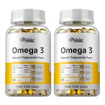 Pslalae Omega 3 Fish Oil Supplement, EPA and DHA Extracts, All-Natural, Supports Joint Health, Suitable for Adults 120*2