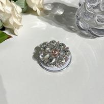 Rhinestone Gem Magnetic Magsafe Retractable Phone Holder Mirror - Luxury for Binge-Watching gray
