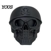 Motorcycle Trailer Hitch Cap Pirate Skull Cover, 3D Carved Tow Ball Cover for SUV Pickup, Dust Proof Protective Towing Ball, Heavy-duty black