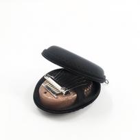 Thumb Piano Dustproof Storage Case for 34/8-Note Kalimba, Leather Accessories Box black