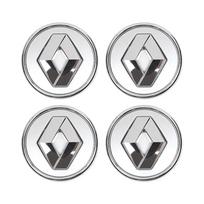 2026 m. „Renault Clio, Captur, Trafic, Scenic 2, Megane 2, 3, 4 „Kadjarle“ 4 vnt. automobilio rato stebulės dangtelio ratlankio centras white