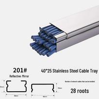 Banguotas metalinis vamzdis su sustiprintu nerūdijančio plieno kvadratiniu paviršiumi, montuojamas ant paviršiaus, skirtas biuro instaliacijai, grynai baltas, įleidžiamas 40*25 stainless steel 201 wall thickness 0.6
