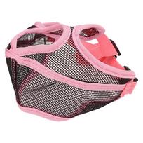 Pet Friendly Short Nose Fit Dog Muzzle Breathable Adjustable Bulldog Muzzle Flexible Lightweight Pug Muzzle Public Places pink
