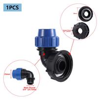 IBC rezervuaro jungtis 20/25/32mm S60 IBC rezervuaro reduktoriaus trišakis prie sodo laistymo laistymo adapterio sodo vandens jungtis black