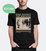 Rage Against The Machine Portland 2025 Resist Frog Unisex T-Shirt L beige