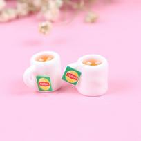 Dollhouse Miniature Mini Coffee Tea Cup Kitchen Room Food Drink Home Tableware Decors Dolls Accessories white