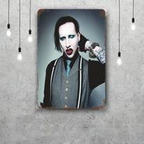 Marilyn manson Retro Metalinės Skardinės Ženklai Plakatai Dekoras Retro Metalinė Plokštelė Sienos Meno Dekoras Garažui Barui 30x40cm(11.8x15.7inch)