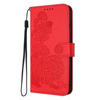 Huawei Mate 20 Lite dėklas Retro gėlių paisley odinis piniginės dėklas Huawei Mate 20 Lite Mate20 10 Pro Mate10 Lite telefono dėklui Mate 10 Pro raudona