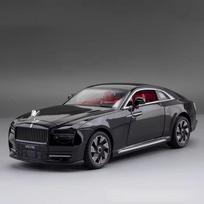 1:24 „Rolls Royce Spectre“ lydinio metalo liejimo modelis automobilis Su garsu ir šviesa Atitraukiamas kolekcija Pomėgio dekoracija Gimtadienio dovana Berniukui juoda
