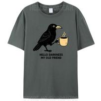 Sveiki, Tamsybe, Mano Senas Drauge Varna Varnas Kava Šlykštus Moterų Vyrų Marškinėliai Juokingi Helovino Marškinėliai 100% Medvilnė Unisex Marškinėliai 2XL black