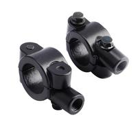 2 vnt. 7/8  22 mm Motociklo Vairo Veidrodžio Laikiklis Juodas Veidrodžio Sriegio Laikiklio Spaustukas Motoroleriui gray
