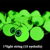Ten Luminous Eyeballs Simulation Active Atmosphere Eyeball String Lights Colorful Glowing Eyeball Hanging Lamp Halloween
