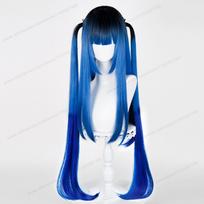 Amemiya Darumi Cosplay perukas 85 cm ilgio juodai mėlynas dažytas perukas Anime Cosplay perukas Helovinas Karščiui atsparus sintetinis plaukas blue