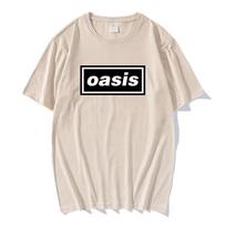 Hip Hop Streetwear Live'25 Oasis-s Band Tshirts Round Neck Cotton Unisex Tee-shirt Summer Casual Graphic Printing T-shirt Male XL white