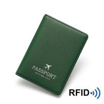 Rfid Fashion Brand Travel Passport Holder Women Pu Leather Business Passport Cover Men Id Credit Card Holder Case Passport Women gray