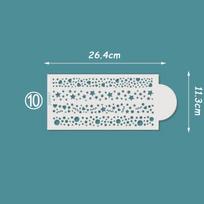New Pattern Fondant Cake Mesh Stamps Stencils Embossing for Decorating Tool Plastic Spray Mold Wedding Suger Chocolate Painting gray