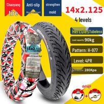 Chaoyang 16/14x2.125/2.50 Electric Vehicle Vacuum Tire 2.75/3.00-10 Steel Wire 60/100 yellow