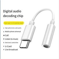 1PC typec to 3.5MM round head mobile phone adapter earphone converter sound card audio adapter cable for Apple Huawei