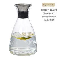 Dilebell Heat-Resistant Borosilicate Glass Water Pitcher gray