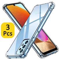 3 vnt. Skaidrus dėklas Samsung Galaxy A32 4G A72 5G A52s 5G A22 4G Storas Smūgiams atsparus Minkštas Silikoninis Telefono Dėklas Samsung A52 5G For A52s 5G