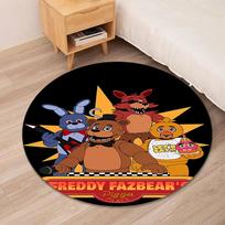 Five Nights at Freddy's Printed Round Rug Carpet Chair Rug Area Rug Entryway Doormats,for Office Chair Living Room Bedroom Kitchen Room. 80cmx80cm brown