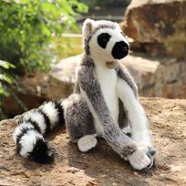 Simulation Wild Lemur Plush Toys Kawaii Stuffed Animals Soft Realistic Monkey Plushies Doll Baby Accompany Pillow for Kids Gifts 28cm white