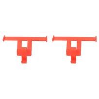 1 Pair Clogs Shoes Tail Wing Decor ABS Slippers Tail Fin Decoration Pendant Ornament Red red