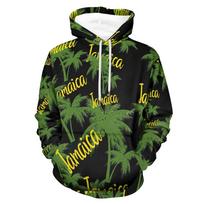 3D Spausdintas Jamaikos Vėliavos Hoodie Vyrams Šaunus Streetwear Ilgomis Rankovėmis Su Gobtuvu Džemperis Raištelis Pavasarinis Megztinis Rudens Paltai S black
