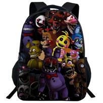 Nights At Five Freddys 16  Backpack Rucksack Schoolbag Lunch Bag Pencil Case #8 Backpack(No Lunch Bag,No Pencil Case) brown