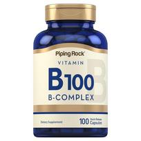 Piping Rock B100 Vitamin B-Complex Quick Release Capsules 1 pcs 100 Tablets