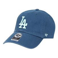 47 Seven Dodgers Cap Clean Up LA Logo CLEAN UP CAP MENS LADIES Hat Low Cap MLB LOS ANGELES DODGERS Ballpark Timber Blue Free Size [Forty Brand] - gray