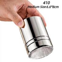 Powder Sugar Shaker with Lid Premium Food Grade Stainless Steel Fine Mesh Sprinkler for Cocoa Cinnamon Baking Coffee Decoration A609