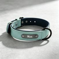 Name Id Tags Dog Collars Custom Text Name Pu Leather Dog Collar For Small Medium Large Dogs Pitbull Bulldog Beagle (Green,XL) žalia