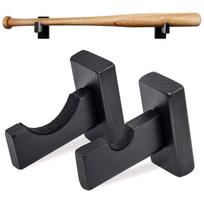 Baseball Bat Display Wall Mount,Bat Holders for Wall Solid with Felt Liner and Hidden Screws Bat Wall Mount black