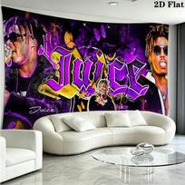 999 rapper Wall Tapestry Aesthetic Wall Hanging Printed Fabric Blanket Decorative Tapestries for Bedroom Living Room Home Decor 180cm x 230cm purple