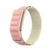 Nylon Fitness Tracker Strap Loop Design Replacement Wristband for Amazfit Helio Strap For Men Women rožinė smėlio spalva