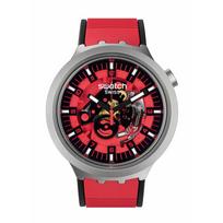 Laikrodis RED JUICY SB07S110 Raudonas [Swatch] black