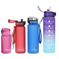 Portable Tritan Sports Water Bottle w/ Pop-Up Lid & Carry Rope – Large Capacity Fitness Cup 500ML blue