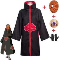 Naruto Afei Uchiba with Tuxiao organization clothes cos jacket mask jade ring full set of costumes M black