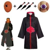 Naruto Afei Uchiba with Tuxiao organization clothes cos jacket mask jade ring full set of costumes 155 black
