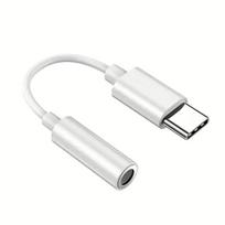 Xiaomi USB Type C To 3.5 Jack Earphone Adapter USB-C 3 5mm Audio Cable Converter For IPhone 15 15 Pro MAX for Samsung for Xiaomi balta