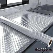 2/5/10 Metrų 3D Aliuminio Folijos Lipni Popieriaus Ritininė Vandeniui Atspari Apsauga Virtuvei Ir Viryklei A4 white
