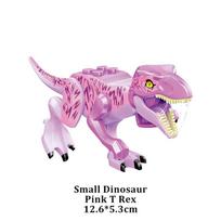 Juros periodo dinozaurų pasaulis Brutalus raptorius T-Reksas Triceratopsas Indominus Reksas Modelis Konstruktoriaus kaladėlės Dino Velociraptorius Figūrėlė Kaladėlės Žaislai pink