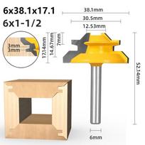 1vnt 6/6.35/8/12/12.7mm 45° fiksavimo įpjova Frezė Tenon frezavimo staklės Medienos apdirbimo įrankis medienos įrankiams Karbido lydinys 2