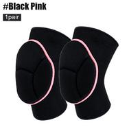 1Pair Non-Slip Knee Brace Soft Knee Pads Compression Sleeve Ideal For Volleyball Basketball Running Football Cycling Women Men S black