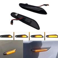 2pcs Dynamic LED Turn Signal Side Marker Light For BMW 1 3 5 X3 X1 Series E82 E81 E88 E46 E90 E91 E92 E93 E60 E61 E83 E84 black