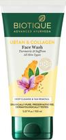 Biotique Ubtan & Collagen Face Wash For Tan Removal & Enhancing Skin Complexion - Gentle Exfoliation, Dead Skin Cell Removal| For Men & Women - 150 beige