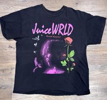 Juice Wrld 999 Lucid Dreams Size XL Graphic T-Shirt Merch Black 2018 Roses Rap M blue