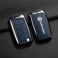 Cinko Lydinio Automobilio Raktų Dėklas Dangtelis Korpusas Volkswagen VW Polo Bora Beetle Tiguan Passat B5 B6 B7 Golf EOS Scirocco Automobilio Aksesuarams black